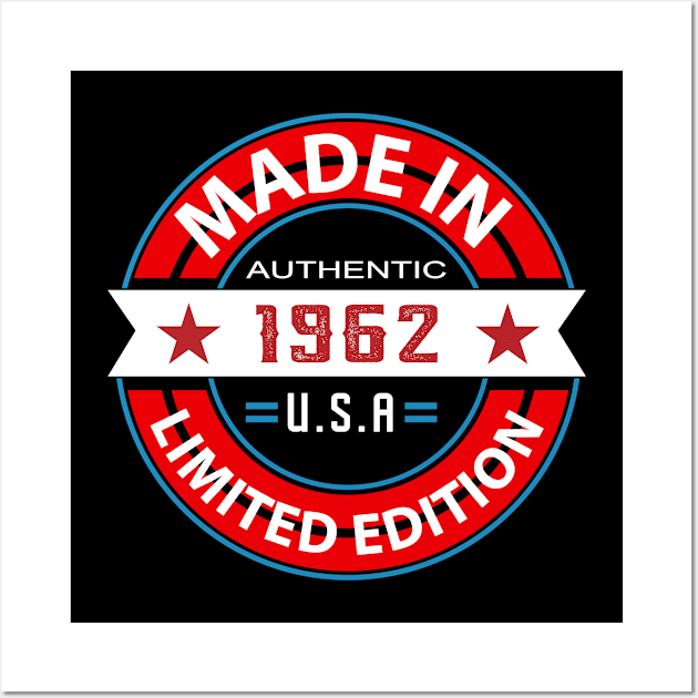 1962 61 Year Wall Art by HB Shirts